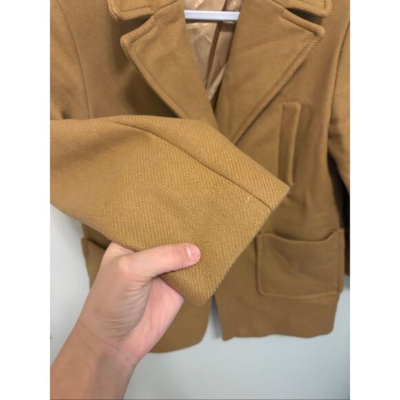 Zara 11-12 Girls Wool Blend Carmel Coat - Picture 4 of 6